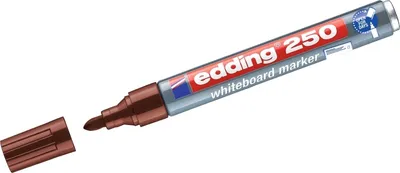 Produktbild von Whiteboardmarker edding 250 nachfüllbar 1,5-3mm braun Packung mit 10 Stück
