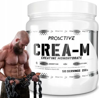 Produktbild von ProActive Creatin Monohydrat 250 g Pulver mit Vitamin B6 Geschmack: Natural 50 Portionen Kraftraining