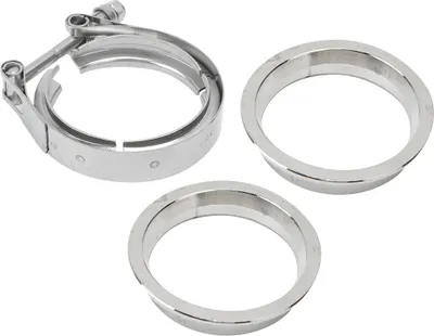 Immagine prodotto di Morsetto a V per auto, set di flange per tubi di scarico, acciaio inox 304 (3,0 pollici / 76 mm)