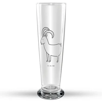 Produktbild von Mr. & Mrs. Panda Bierglas Sternzeichen Steinbock - Transparent - Geschenk, Bock, Bier Glas, Geburtstag Dezember, Bierbecher, Steinböcke, Ziege, Trinkglas, Glasbecher