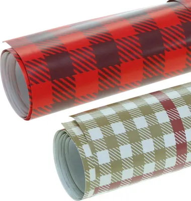 Produktbild von Elegantes Geschenkpapier mit Seidenband und weihnachtlichen Anhängern, 4 Stück