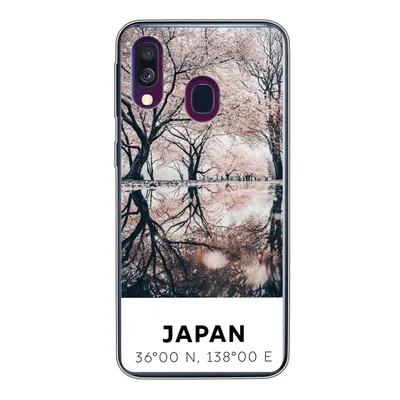 Produktbild von MuchoWow® Handyhülle Schutzhülle Hülle für Samsung Galaxy A40 Japan - Sakura - Frühling - Rosa Silikon Softcase Handy Hülle - Handy-Tasche