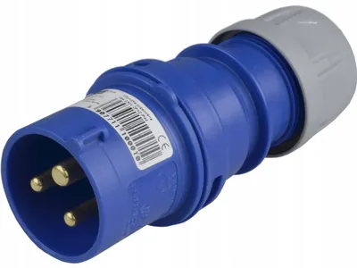 Obrázok produktu pre Prenosná zástrčka CEE PCE 16 A, 5-pólová, 400 V, 6 h, IP44, 015-6