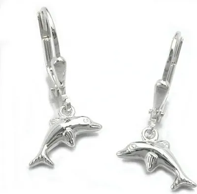 Produktbild von Brisur Ohrringe Ohrhänger Ohrschmuck für Kinder, Delfine, 925 Silber