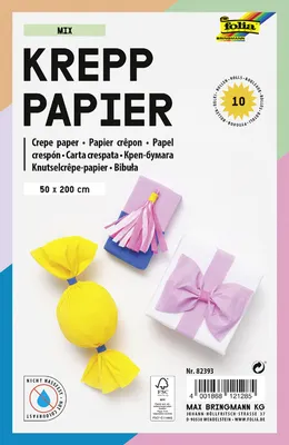 Image de folia 82393 10 rouleaux de papier crépon MIX 500 mm x 2 m assortis