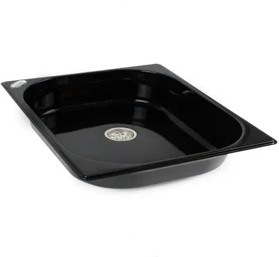 Image de Évier 325x265x65 inox avec écoulement Camping Évier Lavabo Camping-car