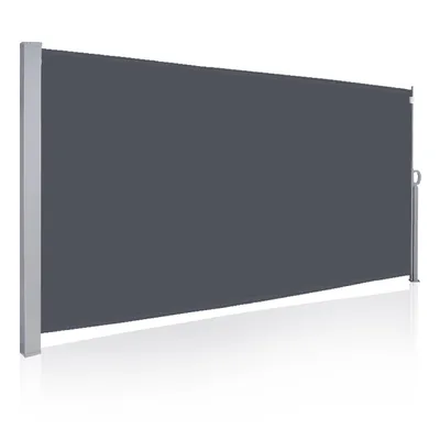 Produktbild von Yakimz Seitenmarkise Ausziehbar Balkon Anthrazit Sonnenschutz Vollkassette Sichtschutz grau 140x300cm