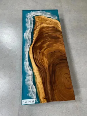 Produktbild von Beistelltisch Couchtisch Epoxy Möbel Designer Tisch Epoxidharz Tische 121x51cm