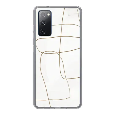Produktbild von MuchoWow® Handyhülle Schutzhülle Hülle für Samsung Galaxy S20 FE Kunst - Braun - Weiß - Abstrakt Silikon Softcase Handy Hülle - Abdeckung