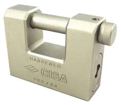 Immagine prodotto di LUCCHETTO RETTANGOLARE IN ACCIAIO CON CHIAVE LIM CISA 66 mm