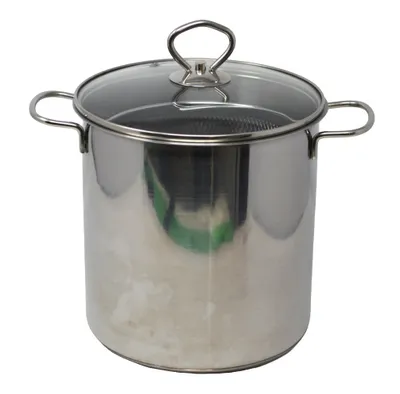 Image de Accueil Poêle à asperges avec couvercle et panier, acier inoxydable, 8 Litri, pot en acier