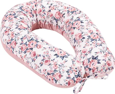 Produktbild von Schwangerschaftskissen [Roses und Smokey Rosa Samt] Stillkissen Lagerungskissen Seitenschläferkissen XL 170cm