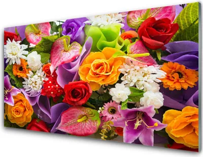 Produktbild von Acrylglasbilder 100x50 Wandbild Druck Blumen Pflanzen