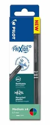 Obrázok produktu pre Roller "Frixion Ball +", 4 farby, sada, 0,35 mm, vymazateľný, stláčací mechanizmus, PILOT 448105