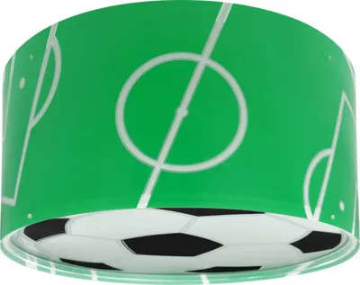 Produktbild von Deckenleuchte für Kinder mit Fußball-Motiv, Grün und fluoreszierenden Linien