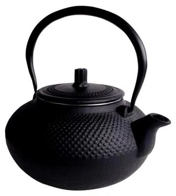 Produktbild von Teekanne Guss 1,5L Asia Japan Stil Teesieb Tee Kanne, Schwarz
