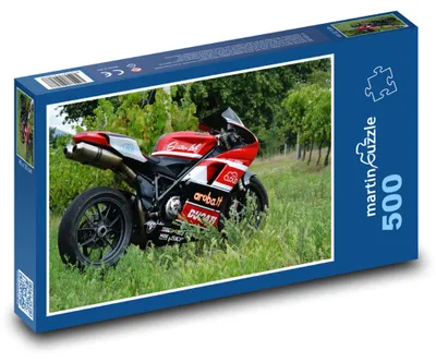 Zdjęcie produktu dla Puzzle 500 Czerwony sportowy motocykl szosowy - martinpuzzle