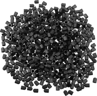 Produktbild von Universelle Auto Reifenventilkappen, für Auto, Kunststoff, Schwarz, 500 Stück