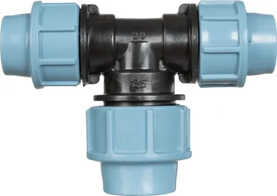 Produktbild von HOLZBRINK 1x Reduzier-T-Stück 3/4 x 1 x 3/4 Zoll Rohrverbinder für Rohrabzweigung des 3/4" Verlegerohrs auf Tropfschläuche oder 1" Verlegerohre, HBZ-10