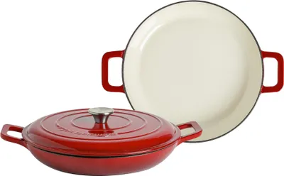 Produktbild von Flache Auflaufformen aus Gusseisen – 2,3 l – Rot Ombre – 2er-Pack