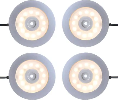 Produktbild von 4er Set Wohnmobil Wohnwagen Beleuchtung Led Aufbausport, 12V-3,4W, Ø55x5,0mm