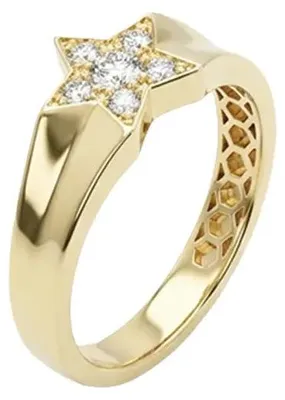 Produktbild von Starflare Ring 375 Echtgold – Eleganter Sternenring mit Zirkonia Pavé
