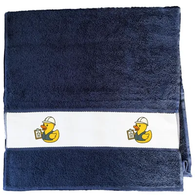 Produktbild von Huuraa Handtuch Quietscheente Bauingenieurwesen Comic Gummiente 50x100cm French Navy Baumwolle Handtuch Geschenkidee