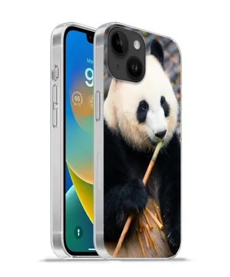 Produktbild von MuchoWow® Handyhülle Schutzhülle Hülle für Apple iPhone 14 - Softcase Großer Panda - Bambus - Blätter Silikon Softcase Handy Hülle - Mobiltelefonhülle