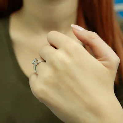 Produktbild von 0,40 Carat Diamant Solitär Ring Meisterwerk 14 Karat Weißgold - 60 (19,10 mm)
