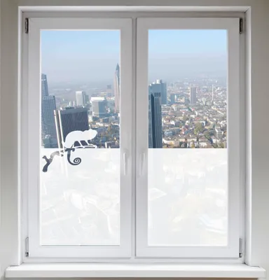 Produktbild von INDIGOS UG Fensterfolie Sichtschutz Folie Sonnenschutz Glasdekorfolie Chamäleon satiniert blickdicht - 1000mm Breite x 500mm Höhe