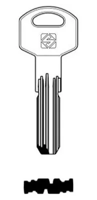Produktbild von Silca MC26R Rohling-Schlüssel aus Messing