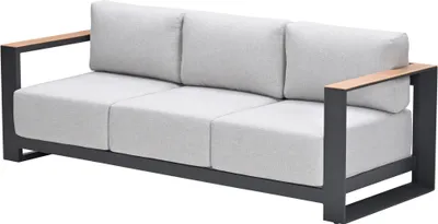 Produktbild von Garden Impressions Levanto Dreisitzbank - carbon black - valley sand light teaklook