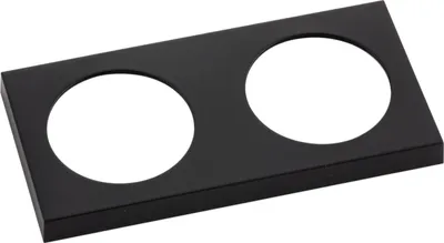 Immagine prodotto di Berker Integro Pure telaio per presa di corrente a 2 ganci, KS nero opaco