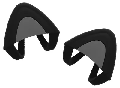 Produktbild von kwmobile 2x Katzenohren Aufsatz kompatibel mit Overear Headphone - Deko Accessoire für Kopfhörer Breite 2,5 bis 3,8 cm - Katzenkopfhörer Set - Schwarz