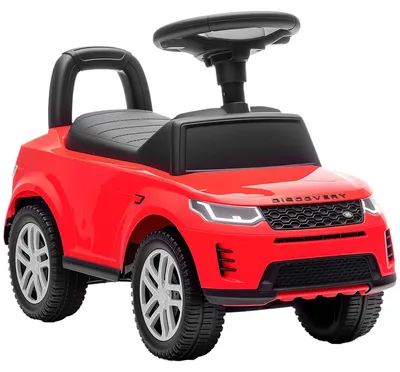 Image de Voiture à pousser pour enfants - Voiture à pousser de 18 à 36 mois - Espace de rangement - Volant, klaxon et sons de moteur - Plastique - 65,5 x 28 x 42 cm - Rouge
