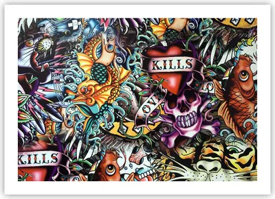 Produktbild von Poster - Poster ohne Rahmen - Graffiti modern - 70x50 cm - Wand Bild - Wanddeko - Wandbilder - Kunstposter - Wandposter - Bilder - Kunstdruck - Wanddekoration - Wandbild - P2XAA70x50-3759