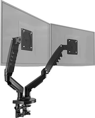 Zdjęcie produktu dla Uchwyt biurkowy na 2 monitory 17 27 cali obrotowy ergonomiczny
