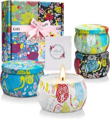 Produktbild von Famanu Duftkerzen Set - Geschenkset mit verschiedenen Düften