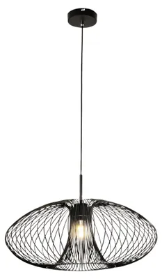 Produktbild von Fassa Pendelleuchte, Ø 60 cm, schwarzes Metall, E27-Fassung (40 W), Industriedesign, Schutzklasse 1, IP20 - Innenbeleuchtung