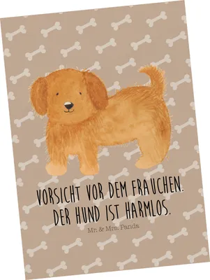 Produktbild von Mr. & Mrs. Panda Postkarte Hund Flauschig - Hundeglück - Geschenk, Witzig, Ansichtskarten, Hunde, Postkarten, Hundeliebe, Grußkarte, Hundemama, Sprüche, Ansichtskarte