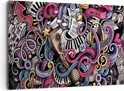 Produktbild von Bild auf Leinwand - Leinwandbild - Graffiti modern - 165x110cm - Wand Bild - Wanddeko - Wandbilder - Leinwanddruck - Bilder - Kunstdruck - Wanddekoration - Leinwand bilder - Wandkunst - CE165x110-4015