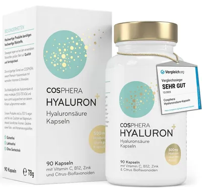 Produktbild von Cosphera Hyaluronsäure Kapseln 500 mg pro Kapsel - 90 Kapseln