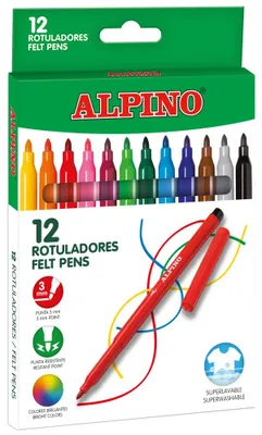 Obrázok produktu pre Alpino AR001002N, 12 farba/farieb, 3 mm, Viacfarebný, 12 kusov