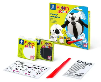 Image de FIMO Kids 2x42g kit + accessoires Pingouin