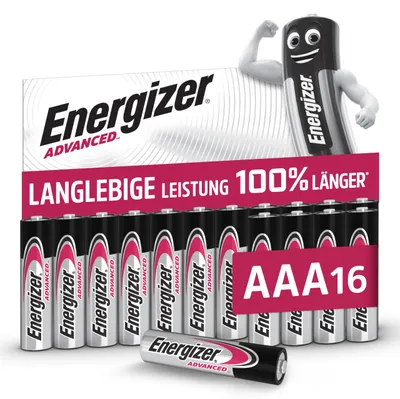 Produktbild von Energizer Advanced - AAA Batterien (16 Stück) - 1,5V Alkali-Batterien