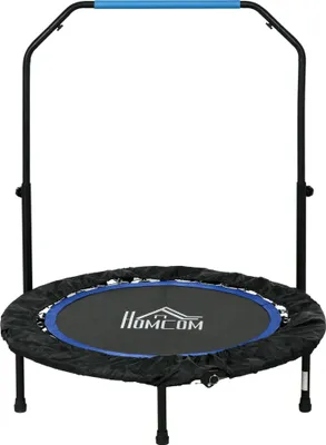 Produktbild von Fitnesstrampolin, klappbar, verstellbarer Haltegriff, Ø102x123H cm, bis 150 kg, Schwarz/Blau