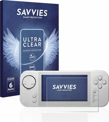Produktbild von 6x Für Evercade EXP Schutzfolie Savvies Displayschutz Display Schutz Folie Klar Transparent
