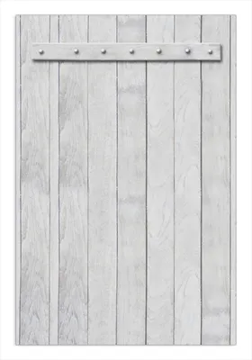 Produktbild von Wallario Wandbild Graue Holztür, Größe: 61 x 91,5 cm, Poster mit rahmenlosen Bildhalter