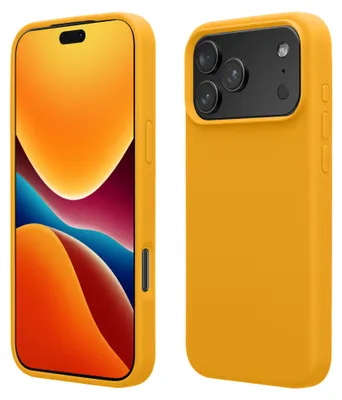 Produktbild von kwmobile Handyhülle für iPhone 17 Pro Hülle, für iPhone 17 Pro Case - Hülle Silikon - kabelloses Laden - Mango