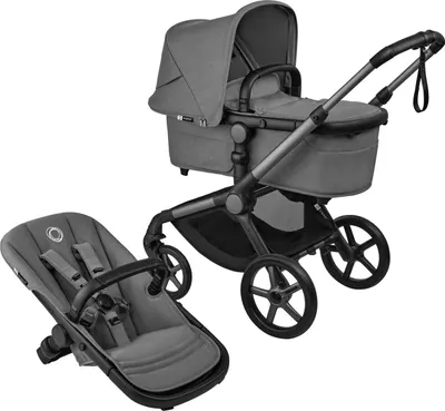 Produktbild von Bugaboo Fox 5 Renew Complete Kinderwagen - Graphite / Moon Grey / Moon Grey | Neue Kinderwagen